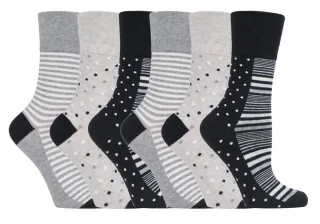 Gentle Grip - 6 Paar Damen Gentle Grip nicht elastische Socken - GG135