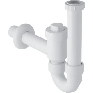 Geberit Ablauf mit Absperrventil G1 1/2x 50mm in PP weiß-alpin 152861111