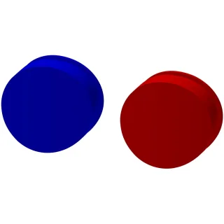 Satz Verschlussstopfen blau/rot für PROTRONIC-S,2000109500 2000109500