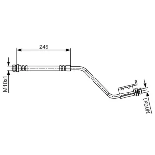 Bosch Bremsschlauch hinten Hyundai Ix20 Kia Venga 1987481717