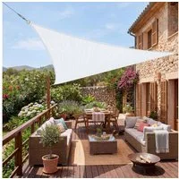 Jardinion Sonnensegel, (Dreieck 3 x 3 x 3m Weiß Sonnenschutz, Luftdurchlässig, 1-tlg), inkl. Befestigungsseil
