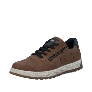 Rieker Sneaker Freizeitschuh, Halbschuh, Schnürschuh mit Kontrastbesatz