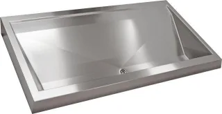 KWC Aquarotter Reihenwaschanlage, PRESTIGE, Edst., 1400x150x570 mm, 2 Waschplätze, 2000100787 2000100787