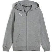 PUMA Kapuzensweatjacke TEAMGOAL CASUALS HOODED JACKET JR mit Kapuze, für Fußball, mit Reißverschluss, Regular Fit