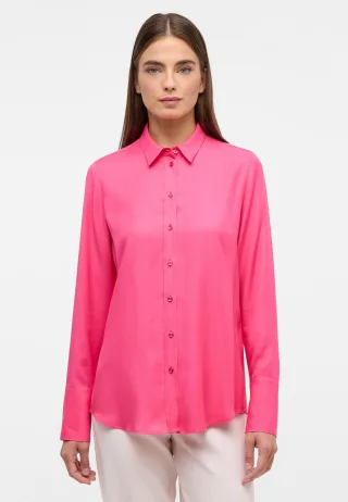 ETERNA - Pink Ribbon Bluse Viskose Langarm pink - Gr. - 42/Langarm