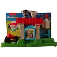 Fisher Price Spielfigur Fisher Price Little People Baby-Ziegenhof 2 Ziegen ausklappbarer Türe