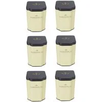 Aldermann Tee GmbH Teebox Teedosen 6,12, 24er-Set "Aldermann Tee" Teedose, mit Deckel 8x8x11 cm, Blech, (6-tlg)