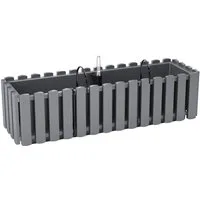 Prosperplast Balkonkasten Boardee Fence W, BxTxH: 58x18x16,2 cm, Inkl. Bewässerungsset und Metallhaken
