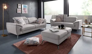 sit&more 2,5-Sitzer "Percy" 15 cm Fußhöhe, Sitztiefenverstellung, wahlweise Kopfteilverstellung