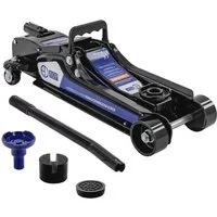ECD Germany Unterstellbock Autoheber mit 2 Gummiauflagen PKW Rangierwagenheber für Haus Werkstatt, 2500 kg max. Belastbarkeit, (1-St), Wagenheber hydraulisch 360° rollen Flache Hubhöhe 80-360mm SUV-Adapter