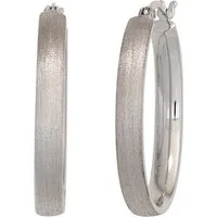 JOBO Paar Creolen, oval 925 Silber