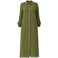 WENOR Longtunika Musselin 130cm lang Kokosknopf 100% Baumwolle Modest Look 36-50