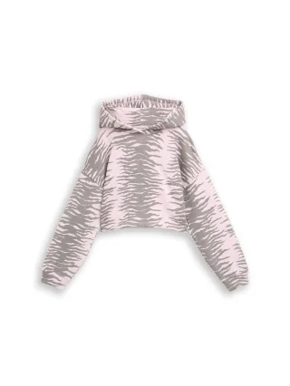 tom tailor kids - Cropped Hoodie Sweatshirt mit Muster rose zebra design - Gr. - 164