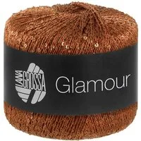 LANA GROSSA GLAMOUR Häkelwolle, 115 m (Beilaufgarn mit Pailletten für funkelnde Akzente), 25 g