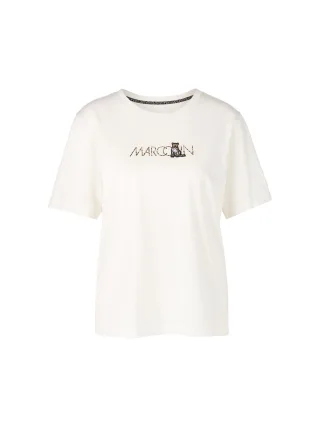 Marc Cain Sports - T-Shirt mit Leo-Motiv Rethink Together off-white - Gr. - 38