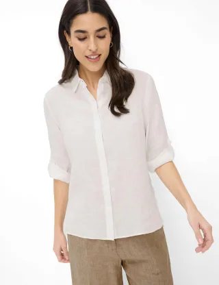 Brax Damen Hemd Style VICKI white, weiß, Gr. 46