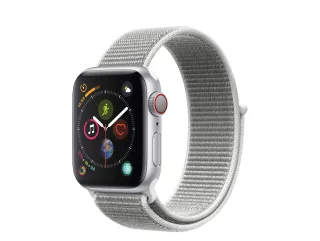 Apple Watch Series 4 [GPS + Cellular inkl. Sport Loop muschelgrau] 40mm Aluminiumgehäuse silber