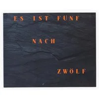 build-yours.de Wanduhr WordClock Jupiter Schiefer Optik - Wortuhr in Deutsch - LED Wanduhr