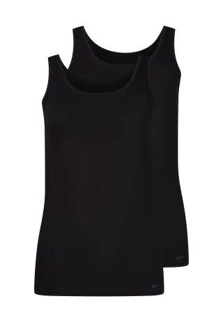 SKINY - Skiny Damen Tanktop Doppelpack SKINY ADVANTAGE Cotton Stretch black - Gr. - 42