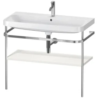 Duravit Happy D.2 Plus c-shaped Set mit Metallkonsole Nordic Weiß Seidenmatt 975x490x850 mm - HP4838 HP4838O3939