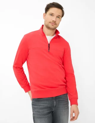 Brax Herren Sweatshirt Style SION hibiscus, Rot, Gr. 4XL