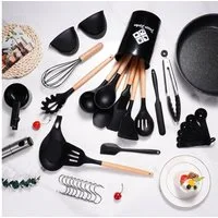 Faizee Möbel Kochbesteck-Set Kochbesteck-Set Küchenhelfer Set 38tlg Silikon Kochbesteck