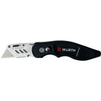 Würth Messerklinge Würth Trapezklingen-Messer-Set + 10 Bits + Nylon Gürteltasche (12-St)