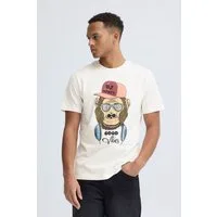 Blend Rundhalsshirt BHKurt (1-tlg) Klassisches T-Shirt mit Rundhalsausschnitt und auffälligem Print