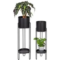 bremermann Blumenhocker Blumenhocker 2er-Set, Metall-Blumenständer, Blumensäule schwarz