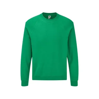 Fruit Of The Loom Erwachsene Unisex Classic Raglan Sweatshirt (Heather Green)