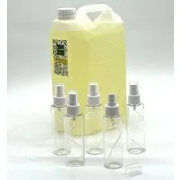 Uzman Eau de Cologne Kolonya 80° Limon Kolonyasi 5 Liter mit 5x 100ml Abfüllflaschen, Zitronen Duftwasser Eau de Cologne