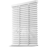 Sol Royal Jalousie Holzjalousie 50mm Rollo SolDecor BE5, 75x180cm, Weiß, Montage Wand & Decke Blickschutz Jalousie Fenster & Tür Massivholz