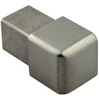tktrading24 Abschlussprofil Quadrat Edelstahlprofil Fliesenschiene Edelstahl V2A L300cm H10-11mm, 10 mm silber gebürstet