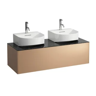 LAUFEN Waschtischunterschrank SONAR f.HWB H816341/2 1 Schubl 1175x455 Ausschn li Kupfer&NeroMarqu H4054540341411