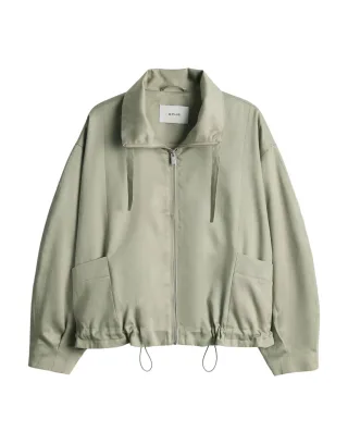 Opus - Blouson aus Lyocell Leinen Mix Loose Fit - Jarusa grün - Gr. - 42