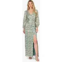 Adrianna Papell Abendkleid Metallic Crinkle Gown An opulent crinkle fabric gown