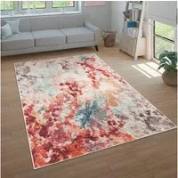 Paco Home Teppich Ryan 932, rechteckig, Höhe: 12 mm, Kurzflor, modernes abstraktes Design, Wohnzimmer, Schlafzimmer
