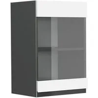 Vicco Glashängeschrank R-Line, Weiß/Anthrazit, 40 cm J-Shape (1-St)