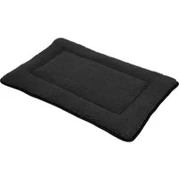 Spetebo Hundematte Plüsch Haustiermatte waschbar 60 x 40 cm, Polyester, anthrazit Hundebett mit rutschfester Unterseite
