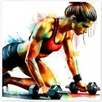 Posterlounge Wandbild Training im Fitnessstudio I, nobelart, erhältlich als Poster, Leinwandbild, Wandsticker oder Acrylglasbild