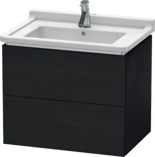 Duravit L-Cube Waschtischunterbau wandhängend Eiche Schwarz Matt 670x469x558 mm - LC626401616 LC626401616