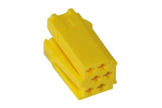 1,90€/Stk  10x MINI ISO Steckergehäuse 6 polig / gelb Pin Gehäuse Stecker