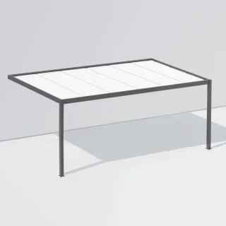 Carport hoch, Anbaucarport Premium, Anthrazit RAL 7016, 300 x 299.2 cm, Durchgangshöhe 280 cm, individuell konfigurieren