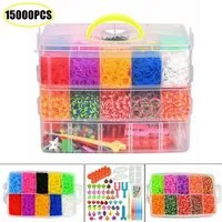 FANNOU Gummibänder DIY-Bastelset mit Aufbewahrungsbox, Kinder-Armbandwebset für Anfänger Junge Mädchen Geschenk