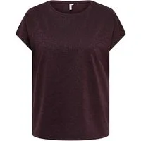 ONLY CARMAKOMA Kurzarmshirt CARMOSTER GLITTER S/S TOP JRS NOOS Viskosemischung, regular fit