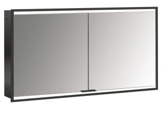 emco LED-Lichtspiegelschrank prime 2 Facelift Unterputz, 1300 mm, 2-türig, IP 20, schwarz Rückwand v 949713557