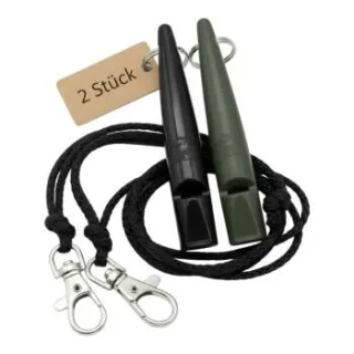 ACME 210.5 Doppelpack Hundepfeife mit Pfeifenband khaki
