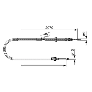 Bosch Handbremsseil hinten links Ford Galaxy S-Max
