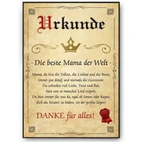 Tigerlino Poster Beste Mama Urkunde Geschenkidee Mutter Bild Mama Geschenk Muttertag