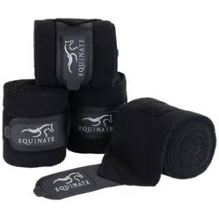 Equinate Fleecebandagen Harmony schwarz WB (Warmblut)